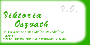 viktoria oszvath business card